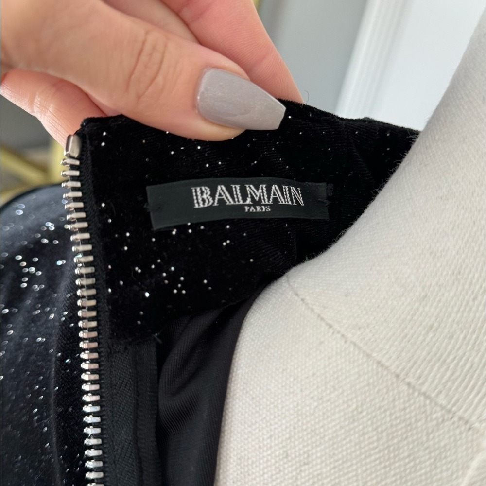 BALMAIN Black & Silver Top - Picture 6 of 7